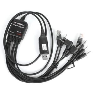 8 in1 USB Programming Cable Writing Cord For Motorola ICOM Kenwood Baofeng YAESU - Picture 1 of 7