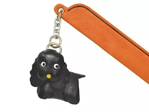 Cockerspaniel Black Leather dog Charm Bookmarker *VANCA* Made in Japan #61720 - Picture 1 of 10