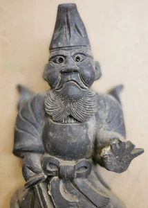 ONIGAWARA KAWARA Old SHOKI-SAMA Roof Tile H12.2inch Japanese Antique Pottery FS - Picture 1 of 7