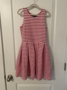 Polo Ralph Lauren Pink White Striped Ribbed Girls Tank Dress XL (16) - Picture 1 of 5