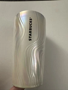 Starbucks Summer 2024 White Wave Opalescent Luster Keramik Tumbler 12 Oz CS7 - Bild 1 von 3