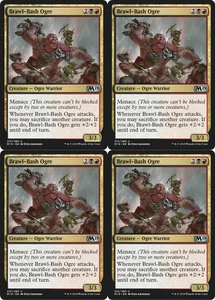 4x MTG 2018 BRAWL-BASH OGRE M19 - WARRIOR CREATURE UNCOMMON MAGIC CARD x4 copies - Picture 1 of 2