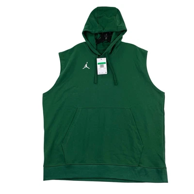Nike Jordan Fleece Sleeveless Hoodie Men Sz XL Training Top Green Dri-FIT DQ7946 - Image 1 of 4