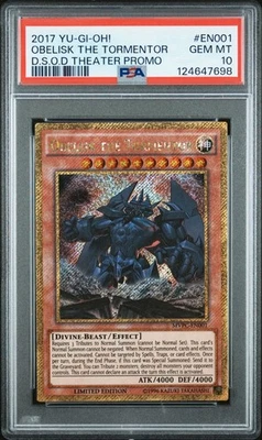 2017 Yu-Gi-Oh! Obelisk The Tormentor Theater Promo MVPC Gold Secret Rare PSA 10 - Image 1 of 2
