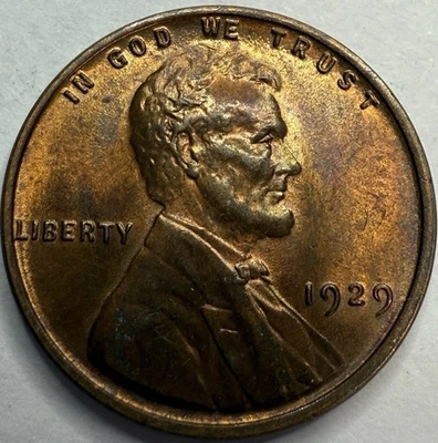1929 Uncirculated RB Lincoln Wheat Cent Exact Coin Imaged #LWC2144 - Image 1 of 2