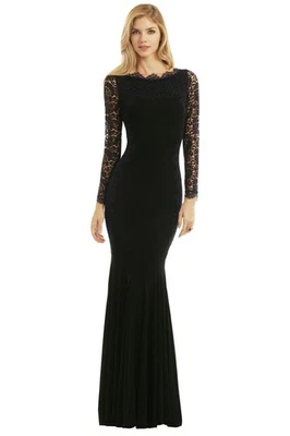 $3500 NWT Blumarine 46 10 Trumpet Dress Mermaid Gown Formal Evening Black Knit - Image 1 of 4