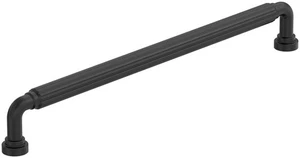 Amerock BP37707 Cowrie 10-1/16" Center to Center Fluted Handle - Black - Picture 1 of 12