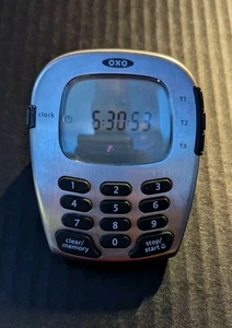 OXO Good Grips Digital Triple Timer Stainless Steel Easy To Read With Clock - Picture 1 of 5