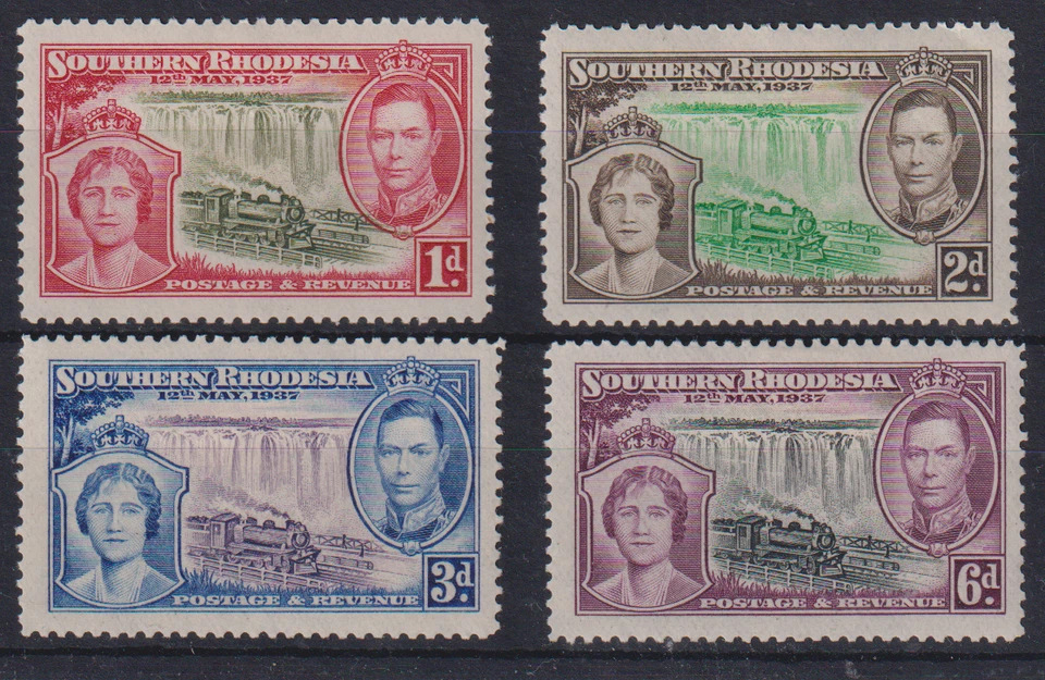 SOUTHERN RHODESIA , 1937 ' CORONATION '  SG36/9 TY6  MH SET     CV £12+ - Image 1 of 1