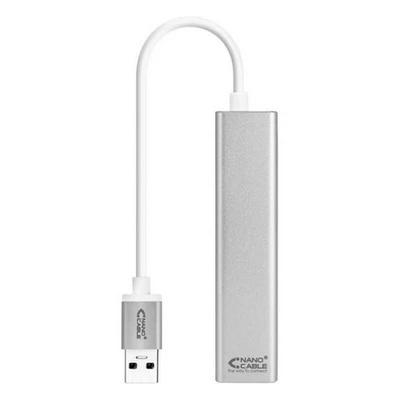 Adattatore di Rete USB 3.0 a Ethernet Gigabit NANOCABLE 10.03.0403 Argentato - Immagine 1 di 3