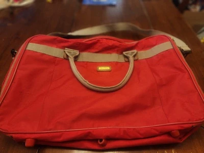 "Bolso de fin de semana Jaguar vintage equipaje de mano mensajero 22"" rojo" Foto 1 de 4