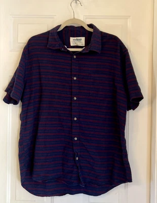 Urban Pipeline Mens Shirt Size XXL Blue/Maroon Plaid Short Sleave Flannel button - Image 1 of 4