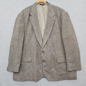 Orvis Vintage Sportcoat Blazer USA Wool Hounstooth Tweed Brown Size Mens 52L... - Picture 1 of 14