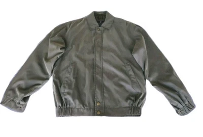 Винтажная мужская осенняя куртка Newport Harbor средний размер серая с карманами на молнии с подкладкой мягкая - Изображение 1 из 4