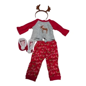 Poupée American Girl FESTIVE REINDEER PJS - Complète avec bandeau et pantoufles 2017 - Photo 1/4
