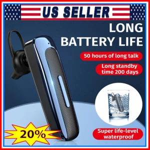 Bluetooth 5.0 Earpiece Wireless Headset Noise Cancelling Earbuds Driving Trucke✔ - Picture 1 of 16