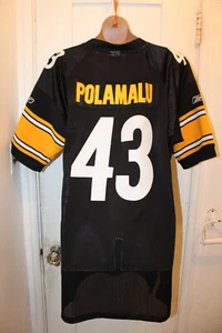 REEBOK NFL On Field Pittsburgh Steelers Troy Polamalu #43 Stitch Jersey Men 50 - Picture 1 of 6