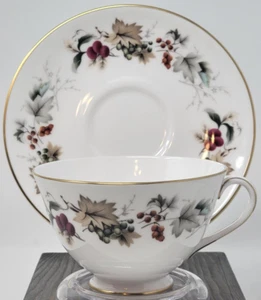Vintage Royal Doulton Floral Ardon Gold Tone Trim Tea Cup & Saucer - Picture 1 of 9