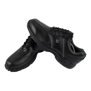 Footjoy GreenJoy Herren Golfschuhe Gr. 11,5 M Schwarz Leder 45471 NEU OHNE KARTON - Bild 1 von 9