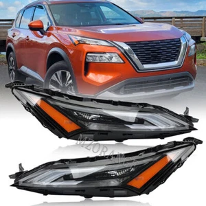 Left+Right Halogen Headlight W/LED DRL Headlamps For Nissan Rogue 2021 2022 2023 - Picture 1 of 16