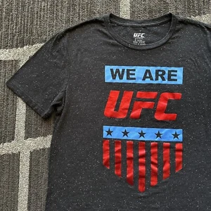 UFC MMA Fight USA “We Are UFC” Men's Black Red Blue Gym Walkout T-Shirt Size XL - Picture 1 of 12