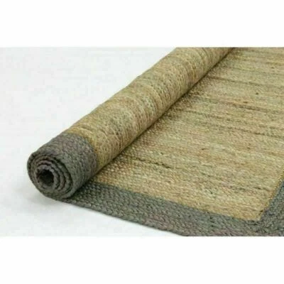 Rug Jute Carpet Mat Farmhouse 100% Natural Handmade Braided Modern Rustic Look - Image 1 of 4