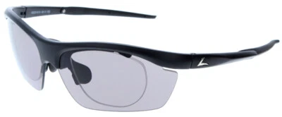 Sportbrille Leader PELOTON in Schwarz mit Sehstärke & grau getönten Gläsern - Bild 1 von 2