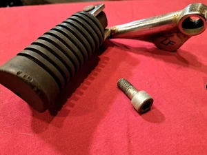 1981 Honda CX500 C Custom Left Front Driver Foot Peg mount hardware oem - Picture 1 of 6