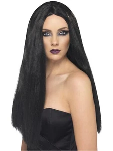 NEW Black Long Witch Wig Halloween Fancy Dress Accessories - Picture 1 of 1