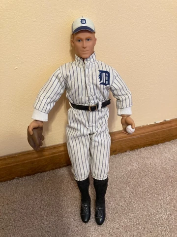 Rare Detroit Tigers Ty Cobb Vintage 12" Doll Figure with Jersey and Pants Cover
