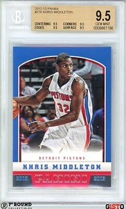 Khris Middleton RC BGS 9.5: 2012-13 Panini Rookie Card Gisto POP 1