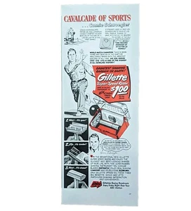 1950 vintage Gillette print ad, Connie Schwoegler Bowling Champion 🏆 - Picture 1 of 1