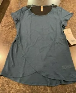 NUEVO Lucy Activewear Saludo al Sol Mangas Cortas Top Camisa Negra Azul Talla XS-XL - Imagen 1 de 4