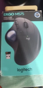 Logitech Ergo M575 Wireless Trackball Mouse for PC & Mac NO DONGLE! Blue - Picture 1 of 7