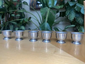 6 Rostfritt Staal Stainless Steel Egg Cups Vintage Sweden Excellent! - Picture 1 of 5