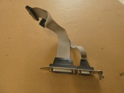 Printer Parallel Port Cable DB25 Female DB9 serial COM RS232 for AT motherboard - Image 1 of 4