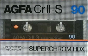 AGFA Cr II-S 90 SUPERCHROM HDX 1982 Blank Audio Cassette IEC Type II M. Germany - Picture 1 of 9