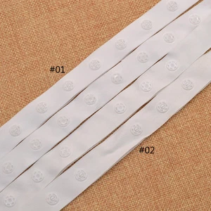 5 Yards Round Snap Buttons Tape Polyester Trim Fasteners DIY Sewing Craft Supply - Picture 1 of 3