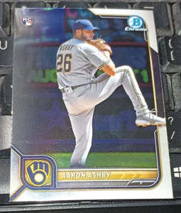 Bowman 2022 cromo #33 Aaron Ashby RC Milwaukee Brewers - Imagen 1 de 2