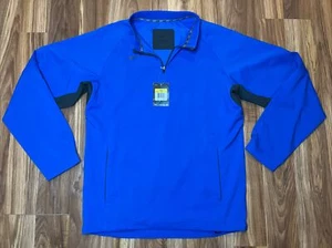 Pullover Nike Manga Larga Para Hombres Pequeño Azul 1/4 Cremallera Golf Cuello Simulado Nuevo con Etiquetas 75 $ Precio de venta sugerido por el fabricante - Imagen 1 de 11