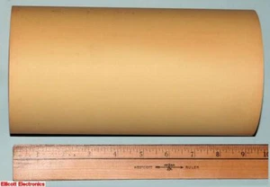 Teleimpresora de papel amarillo canario 9" vintage RTTY TTY One Roll NOS - Imagen 1 de 2