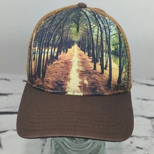 Prana Snapback Hat Adjustable Ball Cap Woodsy Outdoors Scene - Picture 1 of 8