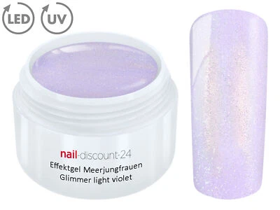 UV LED Gel MERMAID GLIMMER Effekt LIGHT VIOLET Farb Color Nagel Glitter Art Lila - Bild 1 von 3