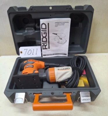 Rigid R2500 Corded Electric 1/4 Sheet Sander  W/ Case Woodworking Palm Sander- - Image 1 of 3