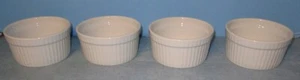 Cordon Bleu BIA Classic White Cobbed Ramekins ciotole per crema pasticcera 4" set di 4 - Foto 1 di 5