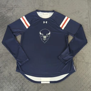 Howard Bison Basketball Shirt Under Armour HeatGear Blue Long Sleeve Women Large - Picture 1 of 10