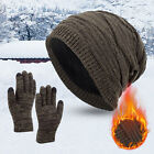 2pcs/set Men Hat Gloves Comfortable Keep Warm Winter Thermal Men Women Knit