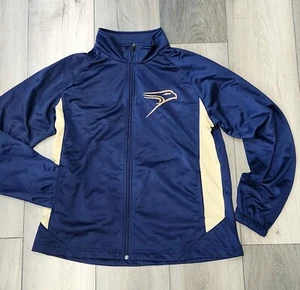 AUGUSTA SPORTSWEAR Medalist Zip Jacket Sz L Blue Gold Glitter Ravens Falcons NWT - Picture 1 of 11