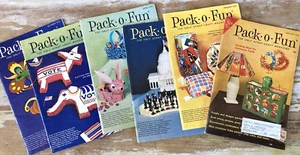 Vintage scrap craft magazines Pack O Fun 1972 1973 1976 6 issues recycling reuse - Picture 1 of 15
