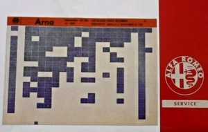 ALFA ROMEO ARNA 12.A. 10-1989 Mechanik original Ersatzteil Katalog ETK - Bild 1 von 1